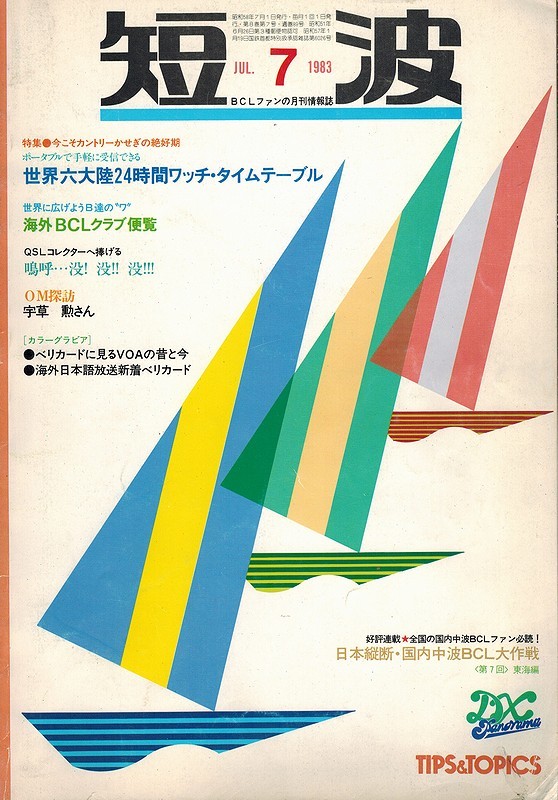月刊短波1983年7月・最終号 目次と挨拶