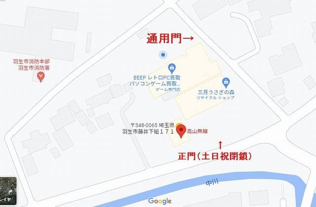 通用門の地図