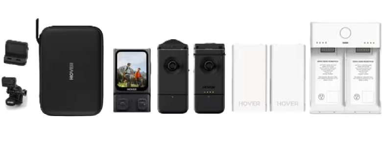 HOVERAir X1 Smartスマートフライトバンドルの付属品一式
