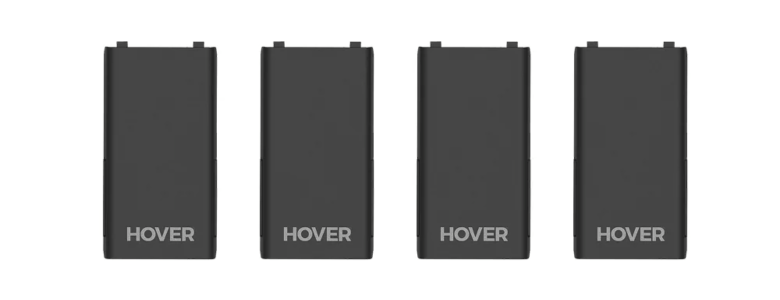 HOVERAirX1 smartのバッテリー４つ。