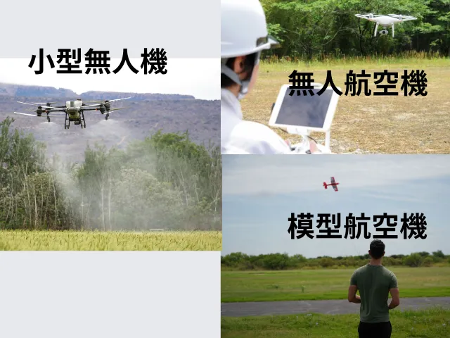 無人航空機と小型無人機・模型航空機の違い