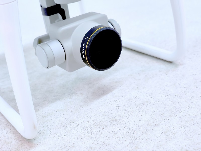DJI Phantom 4 PRO カメラ部分（G-HD ND-16フィルター装着）
